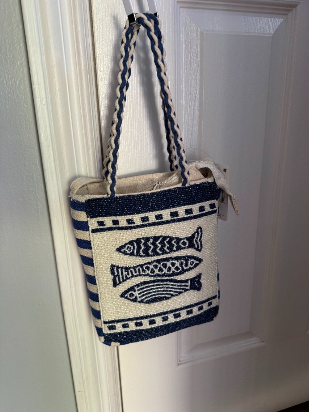 Lulu Beaded Small tote bag